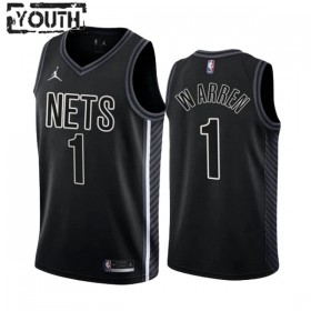 Maillot Basket Enfant Brooklyn Nets TJ Warren 1 2022-23 Statement Edition Noir Swingman